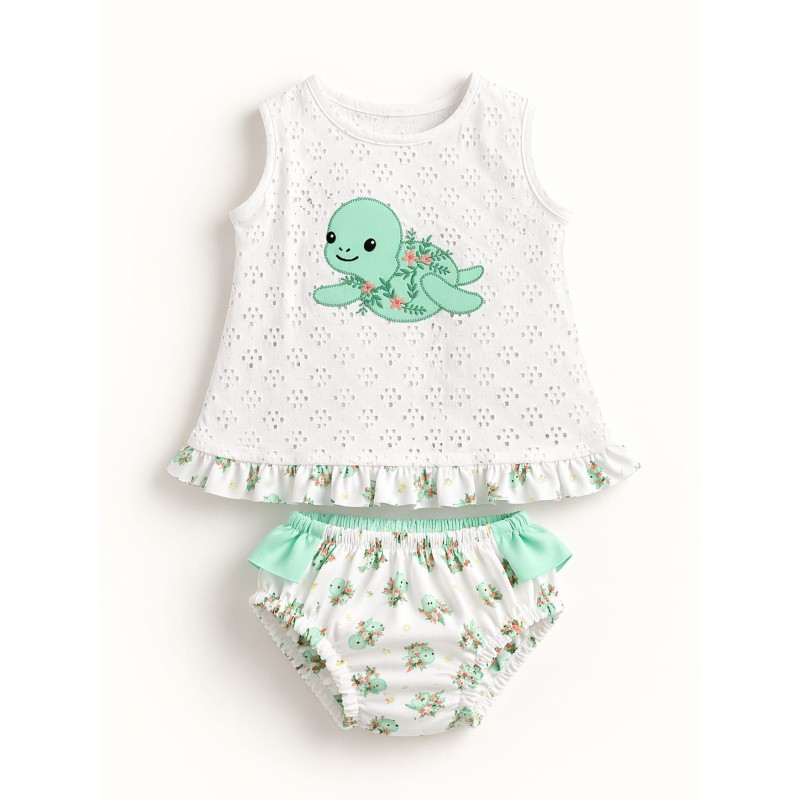 Conjunto tortuga niña